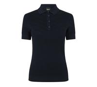 Boss Womens Collared Neck Short Sleeve Jersey Polo Shirt in Dark Blue - Size 14 UK