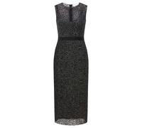 Boss Womens Delyra Midi Dress - Black/Silver - Black/Silver - 4 UK