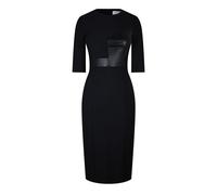 Boss Womens Dezona Crew Neck Midi Sheath Dress in Black - Size 4 UK