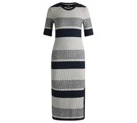 Boss Womens Etanah Crew Neck Three Quarter Sleeve Midi Dress in .Open Miscellans - Multicolour - Size 6 UK
