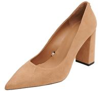 BOSS Women's Janet_chpump90_sd Pump, Medium Beige, 5 UK