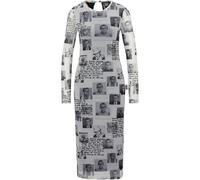 Boss Womens Keith Haring Crew Neck Long Sleeve Midi Bodycon Dress in Black - Size 14 UK