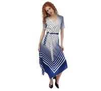 Boss Womens Divanka Casual Dress - Blue/White - Blue/White - 6 UK