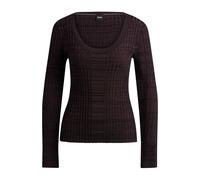Boss Womens/Ladies Firama Scoop Neck Sweater TopS Brown GT5630