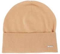 BOSS Women's lari_hat Beanie, Medium Beige, ONESI