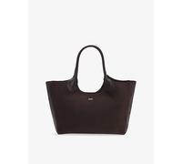 Boss Womens Logo-Embossed Leather Tote Bag Dark Purple 1 Size