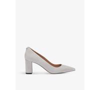 Boss Womens Medium Grey Pointed-toe Logo-rivet Suede Pumps Eur 36 / 3 Uk Women