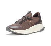 BOSS Women's Modern Knit Structure Running Sneaker, Cappuccino Brown, 25.0 cm