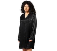 BOSS Women's Monogram Sleep Shirt Night Dress, Black 1, M