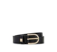 BOSS Italian-leather belt with gold-tone buckle - Style Scarlet B. 2,5cm N-R, 50480650 Black 34
