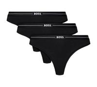 BOSS Women's Stretch Cotton Thong Pack Of Three 50510030 Black