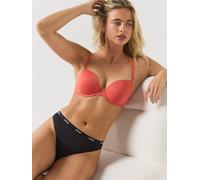 BOSS Womens Stretch Jersey Logo Waistband Thong, Black, Size M, Women Black