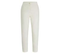 Boss Womens Tolinda-D Elasticated Waist Trousers - White - 8 UK - White - 98% Organic Cotton/2% Elastane