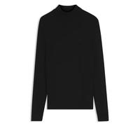 BOSS Wool-Blend Rollneck Sweater with Embroidered Logo Black