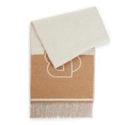 BOSS Wool-blend scarf with Double B monogram jacquard - Style Vianna_35*180, 50533865 Beige pcs.