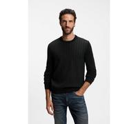 BOSS Wool-blend sweater with a textured front - Style H-Habito_IN, 50576726 Black XL