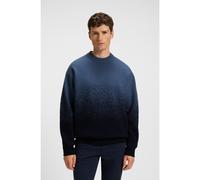 BOSS Wool-blend sweater with degradé pattern - Style Kalbrush, 50548701 Dark Blue XXL