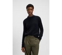 BOSS Wool-blend sweater with rolled collar and cuffs - Style C_Fesperanasy, 50548930 Dark Blue XS