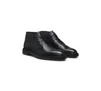 BOSS Wool-lined Chukka boots in grained leather - Style Calev_Desb_grwl, 50573372 Black 6