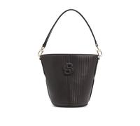BOSS Woven-effect bucket bag with Double B monogram - Style Anett BUCKET W, 50563195 Dark Brown pcs.