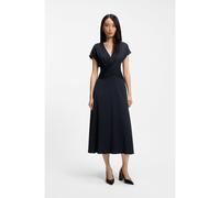 BOSS Wrap-front dress in stretch fabric - Style Dareza, 50562339 Dark Blue 8