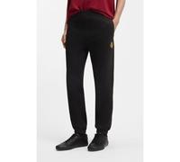 BOSS Year of the Horse Cotton-terry tracksuit bottoms with logo artwork - Style Wei_CNY, 50556428 Black XXL
