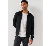 BOSS Mens Zestart Zip-up jacket in cotton terry with logo badge