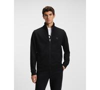 BOSS Mens Zestart Zip-up jacket in cotton terry with logo badge