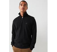 BOSS Zetrust 1/4 Zip Sweat - Black, Black, Size 3Xl, Men Black
