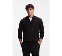 BOSS Zip-neck cotton sweater - Style Padro-L, 50516914 Black L