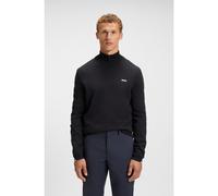 BOSS Zip-neck cotton sweater with logo print - Style K_Ever-X QZ, 50541965 Dark Blue XXL