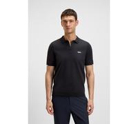 BOSS Zip-neck knit polo sweater in cotton - Style K_Ever-X PS, 50541961 Dark Blue XL