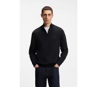 BOSS Zip-neck knitted sweater in cotton - Style Padro-L, 50516914 Dark Blue M