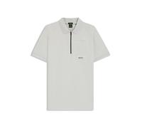BOSS Zip-Neck Polo Shirt in Moisture-Wicking Stretch Cotton