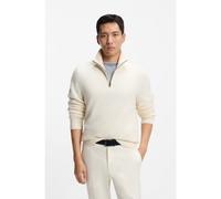 BOSS Zip-neck sweater in alpaca wool - Style L-Helito, 50550034 Natural L