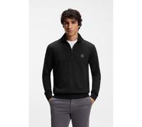 BOSS Zip-neck sweater in cotton and cashmere - Style Kanobix_S, 50527585 Dark Blue XL