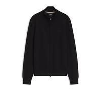 BOSS Zip-through cotton cardigan with logo detail - Style Upalano-L, 50556345 Black L
