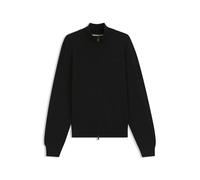 BOSS Zip-through cotton cardigan with logo detail - Style Upalano-L, 50556345 Black M