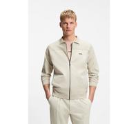 BOSS Zip-up cardigan with structured graphic pattern - Style KN_Network FZ, 50563383 Natural M