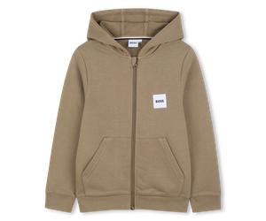 Boss - Zip-up Hoodie - Dark Stone - Boy - 12 Years