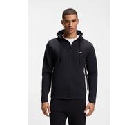 BOSS Zip-up hoodie in a cotton blend with contrasting details - Style Saggy 1_IN, 50569049 Dark Blue S