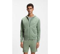 BOSS Zip-up hoodie in stretch cotton with embroidered logo - Style Mix&Match Jacket H, 50515313 Light Green L