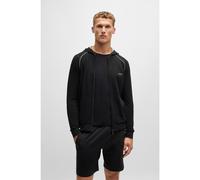 BOSS Zip-up hoodie in stretch cotton with embroidered logo - Style Mix&Match Jacket H, 50515392 Black M