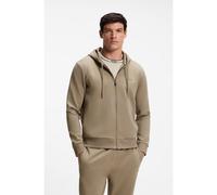 BOSS Zip-up hoodie in stretch cotton with logo detail - Style Saggy, 50555495 Light Brown M