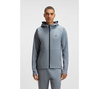 BOSS Zip-up hoodie with reflective branding - Style Sicon Active, 50531224 Grey XL