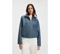 BOSS Zip-up jacket in boiled virgin wool - Style Cundalini, 50543194 Light Blue 6