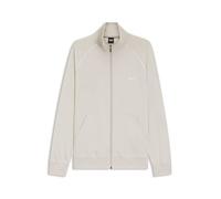 BOSS Zip-up Jacket In Stretch Cotton With Contrast Piping