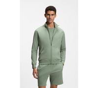 BOSS Zip-up jacket in stretch cotton with embroidered logo - Style Mix&Match Jacket Z, 50515307 Light Green S