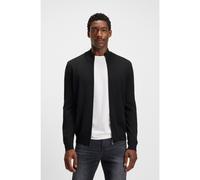 BOSS Zip-up knitted cardigan in virgin wool - Style Balonso, 50468254 Black XXL