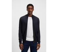 BOSS Zip-up knitted cardigan in virgin wool - Style Balonso, 50468254 Dark Blue L